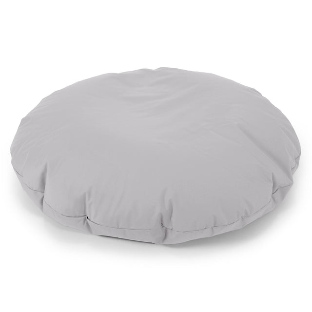 Flexforma Junior Children's Round Floor Cushion Bean Bag 2-14 yr - Easy Clean Silver Grey 01