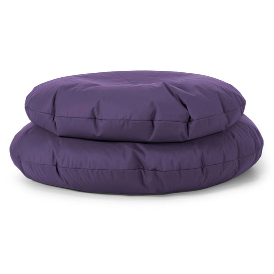 Flexforma Adult Round Floor Cushion Bean Bag - Easy Clean Purple 03