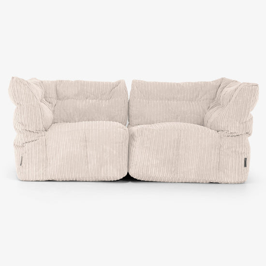 2 Piece Modular Sofa Set - Cord Ivory 01