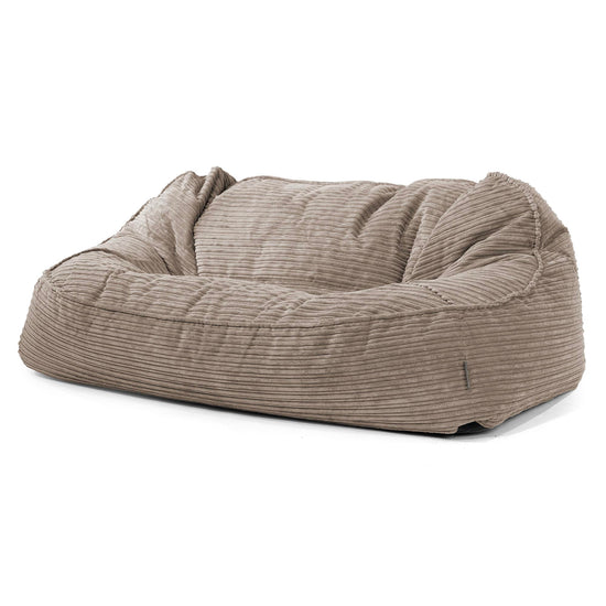 Sloucher Oversized Bean Bag Sofa - Cord Dovetail Grey 01