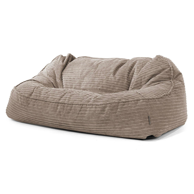 Sloucher Oversized Bean Bag Sofa - Cord Dovetail Grey 01