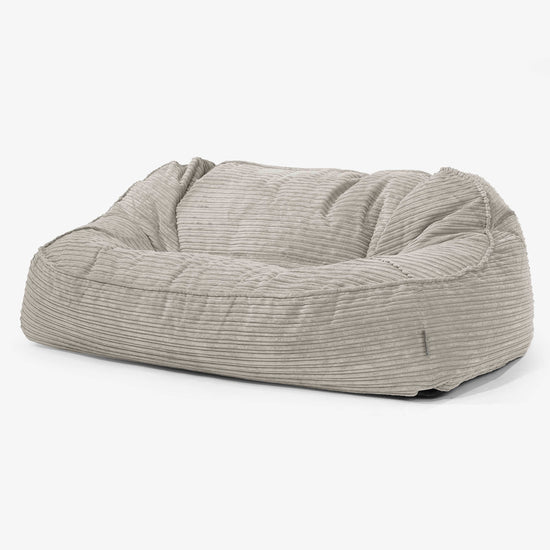 Sloucher Oversized Bean Bag Sofa - Cord Mink 01