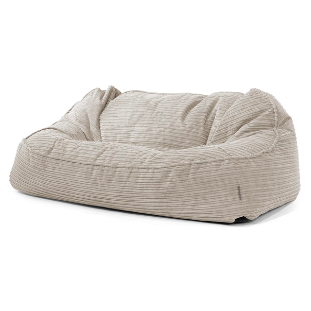 Sloucher Oversized Bean Bag Sofa - Cord Mink 01