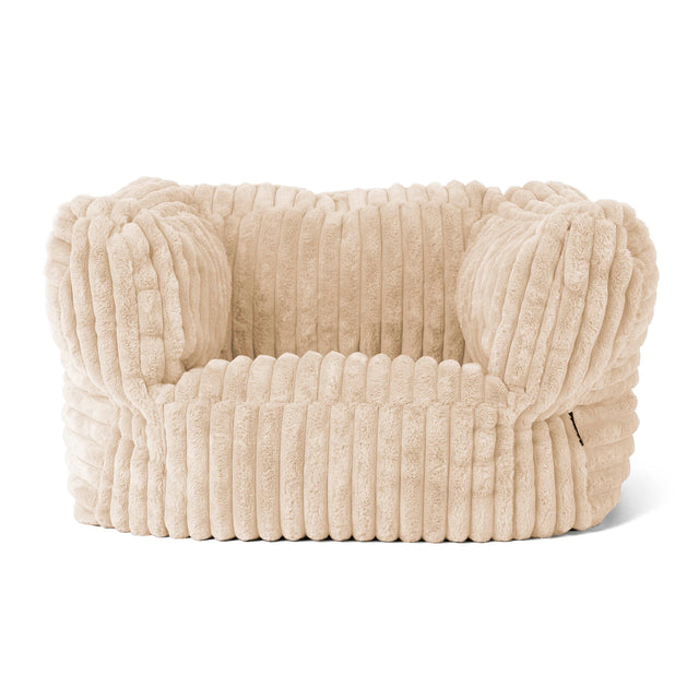 Albert Bean Bag Armchair - Ultra Plush Cord Cream 01