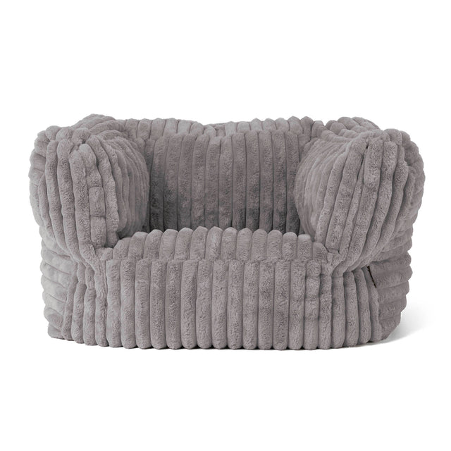 Albert Bean Bag Armchair - Ultra Plush Cord Grey 01