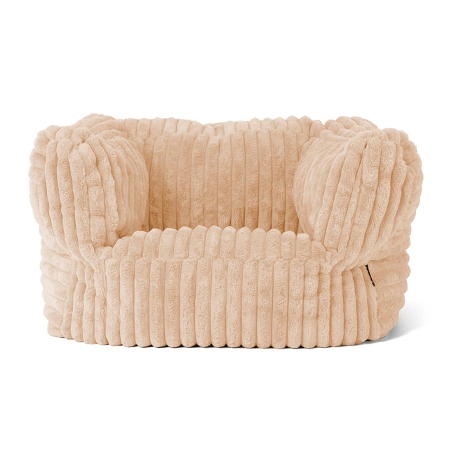 Albert Bean Bag Armchair - Ultra Plush Cord Peach 01