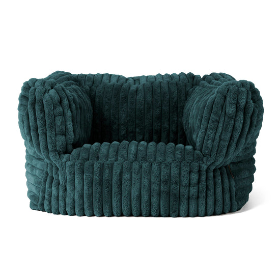 Albert Bean Bag Armchair - Ultra Plush Cord Teal 01