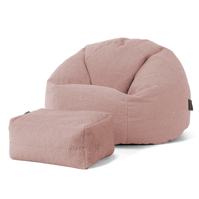 Classic Bean Bag Chair - Boucle Pink 02