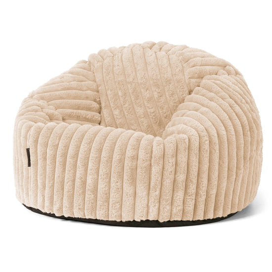 Classic Bean Bag Chair - Ultra Plush Cord Cream 01