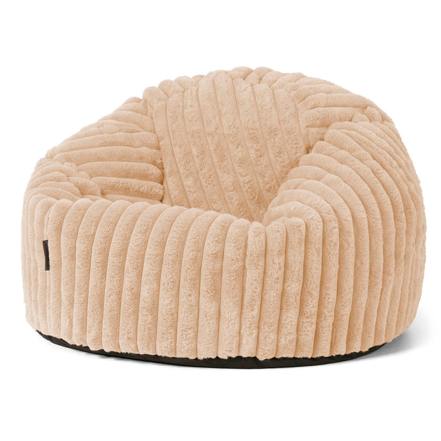 Classic Bean Bag Chair - Ultra Plush Cord Peach 01