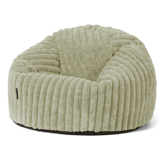 Classic Bean Bag Chair - Ultra Plush Cord Sage Green 01