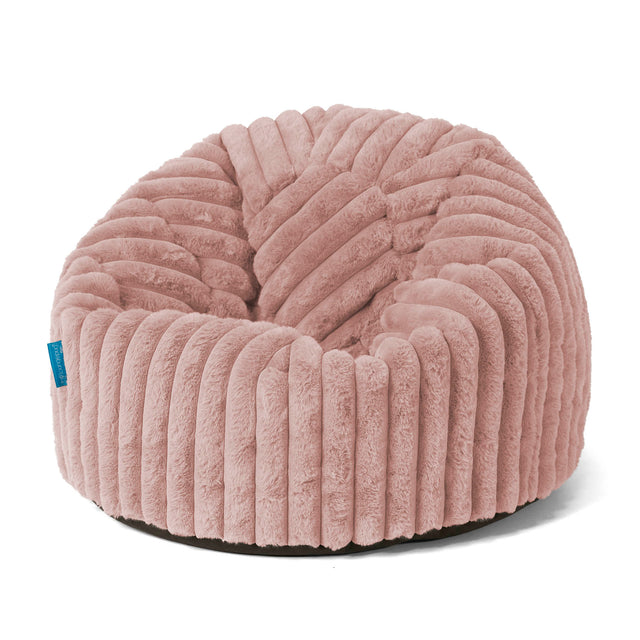 Classic Kids Bean Bag Chair 1-5 yr - Ultra Plush Cord Dusty Pink 01