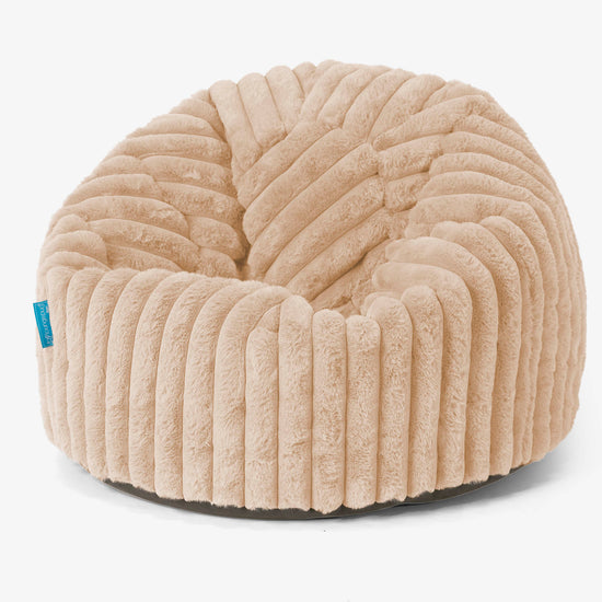 Classic Kids Bean Bag Chair 1-5 yr - Ultra Plush Cord Peach 01