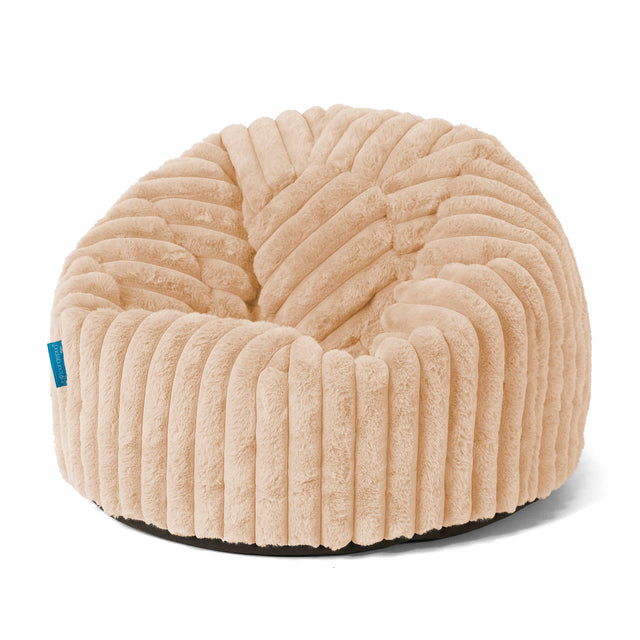Classic Kids Bean Bag Chair 1-5 yr - Ultra Plush Cord Peach 01