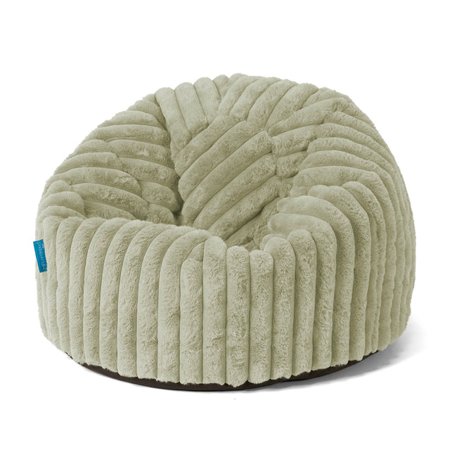Classic Kids Bean Bag Chair 1-5 yr - Ultra Plush Cord Sage Green 01