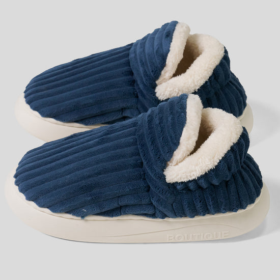 Slippers - Cord Navy Blue 03