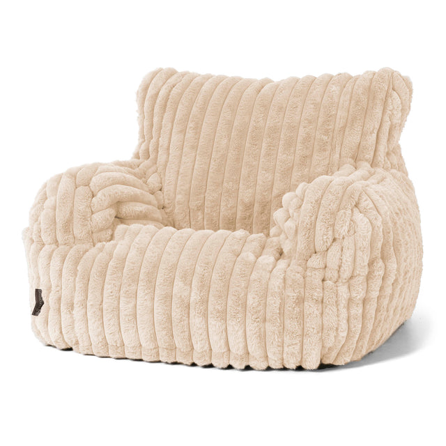 Josephine Bean Bag Armchair - Ultra Plush Cord Cream 01