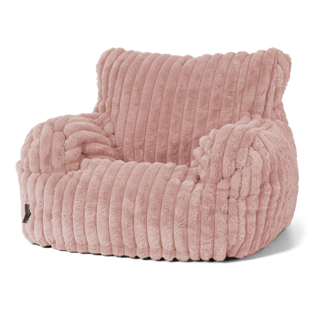 Josephine Bean Bag Armchair - Ultra Plush Cord Dusty Pink 01