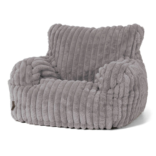 Josephine Bean Bag Armchair - Ultra Plush Cord Grey 01
