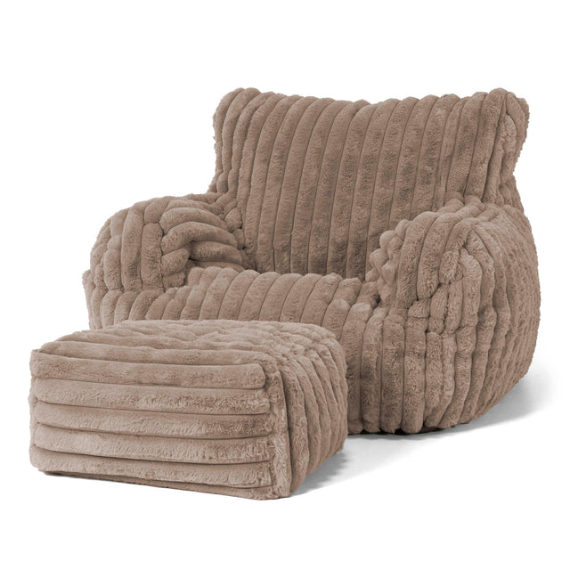 Josephine Bean Bag Armchair - Ultra Plush Cord Minky 02