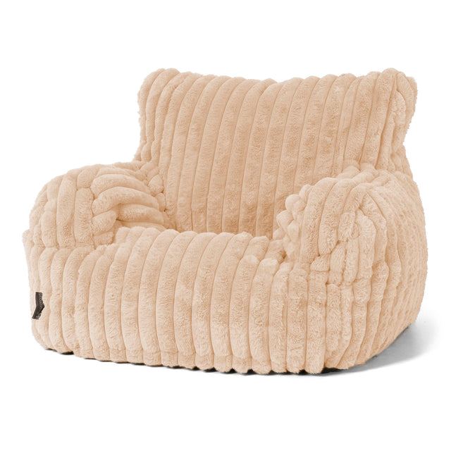 Josephine Bean Bag Armchair - Ultra Plush Cord Peach 01