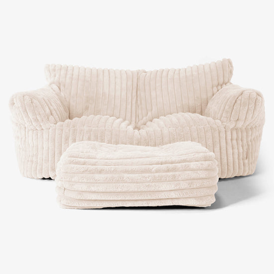 Josephine Sofa Bean Bag - Ultra Plush Cord Cream 02