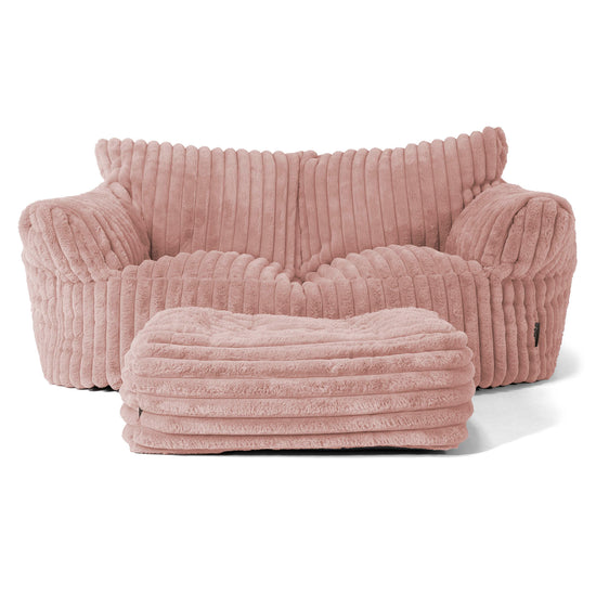 Josephine Sofa Bean Bag - Ultra Plush Cord Dusty Pink 02