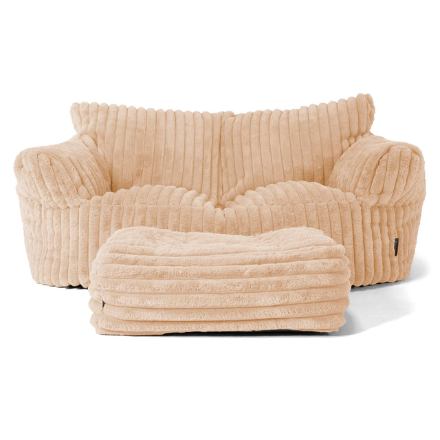 Josephine Sofa Bean Bag - Ultra Plush Cord Peach 02