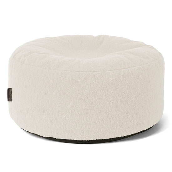 Large Round Pouffe - Boucle Ivory 01