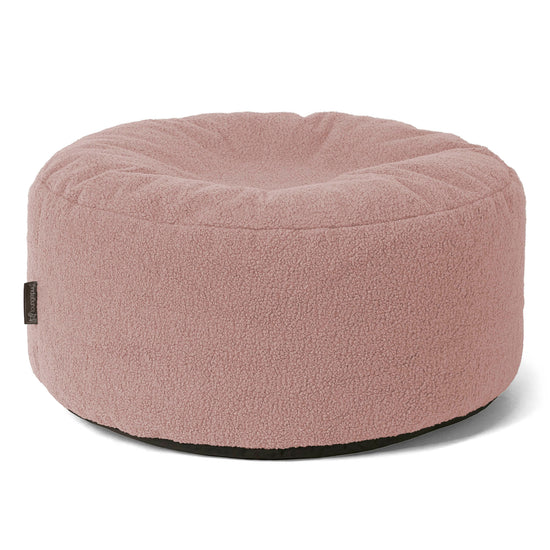 Large Round Pouffe - Boucle Pink 01