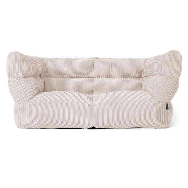 Louis 2 Seater Sofa Bean Bag - Cord Ivory 01