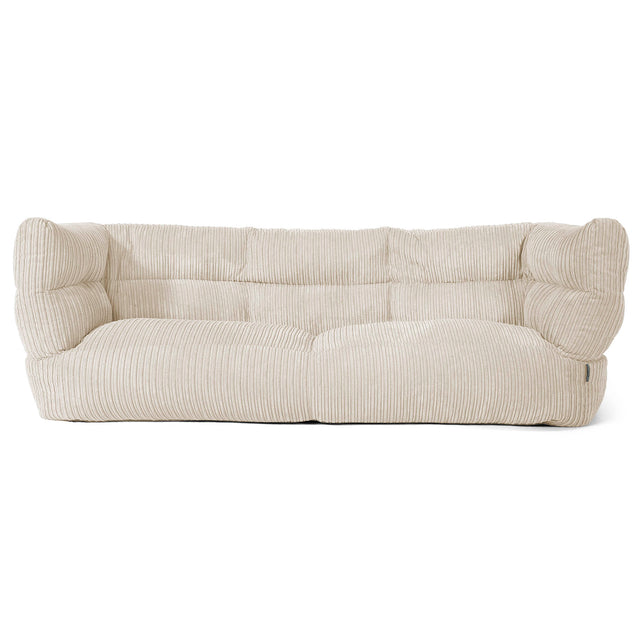 Louis 3 Seater Sofa Bean Bag - Cord Cream 01