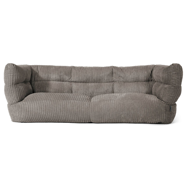 Louis 3 Seater Sofa Bean Bag - Cord Graphite Grey 01