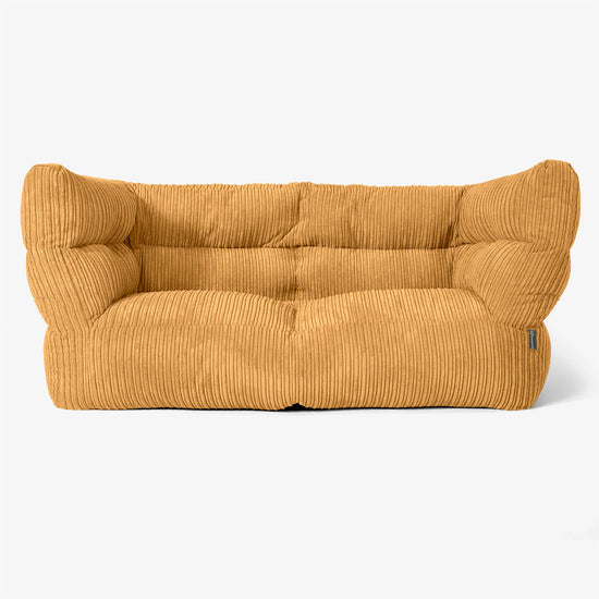The 2 Seater Albert Sofa Bean Bag 2.0 - Cord Golden Honey 01