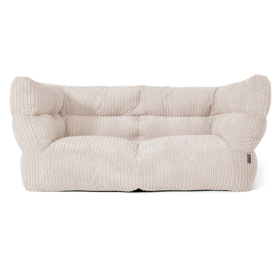 The 2 Seater Albert Sofa Bean Bag 2.0 - Cord Ivory 01