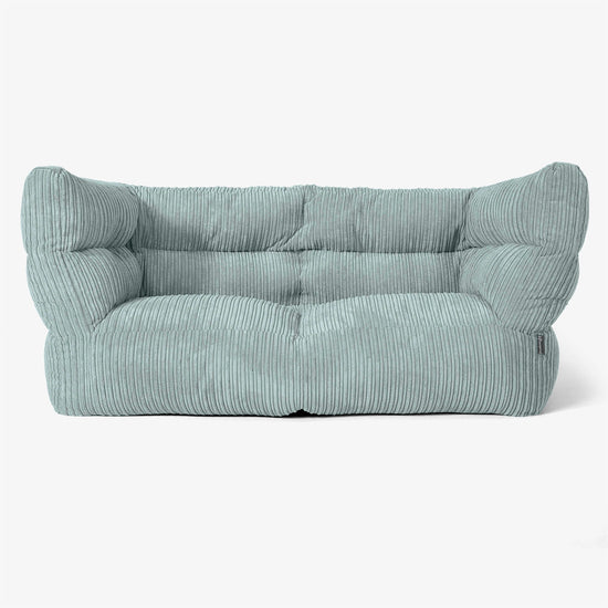 The 2 Seater Albert Sofa Bean Bag 2.0 - Cord Mint Green 01