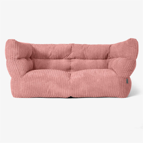 The 2 Seater Albert Sofa Bean Bag 2.0 - Cord Peach 01