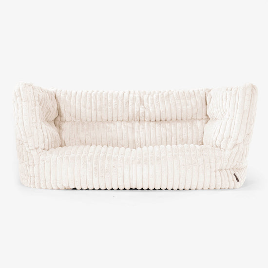 The 2 Seater Albert Sofa Bean Bag 2.0 - Ultra Plush Cord Cream 01