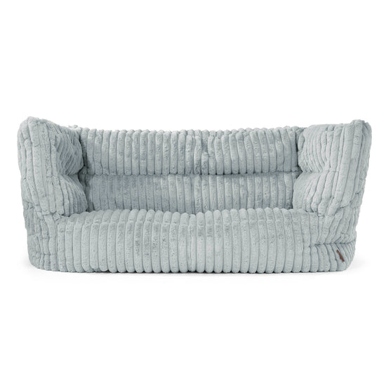 The 2 Seater Albert Sofa Bean Bag 2.0 - Ultra Plush Cord Duck Egg Blue 01