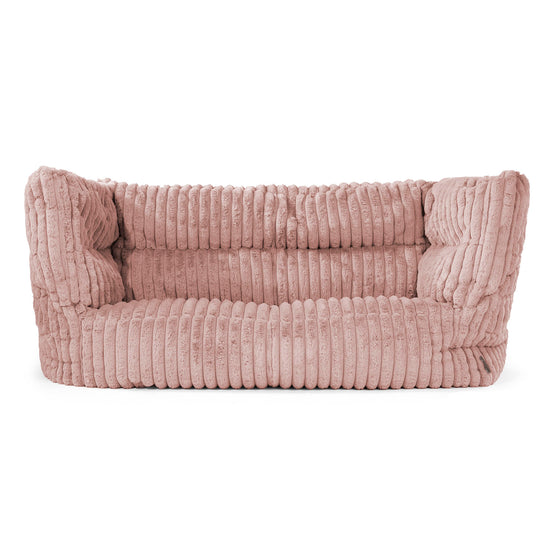 The 2 Seater Albert Sofa Bean Bag 2.0 - Ultra Plush Cord Dusty Pink 01