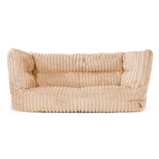 The 2 Seater Albert Sofa Bean Bag 2.0 - Ultra Plush Cord Peach 01