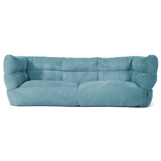 The 3 Seater Albert Sofa Bean Bag 2.0 - Cord Aegean Blue 01