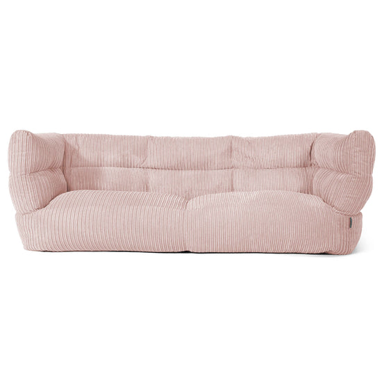 The 3 Seater Albert Sofa Bean Bag 2.0 - Cord Blush Pink 01