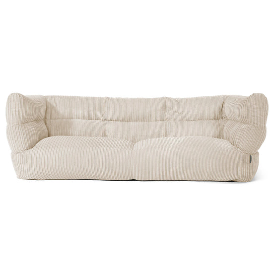 The 3 Seater Albert Sofa Bean Bag 2.0 - Cord Cream 01
