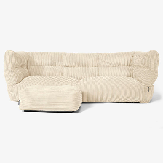 The 3 Seater Albert Sofa Bean Bag 2.0 - Cord Cream 02
