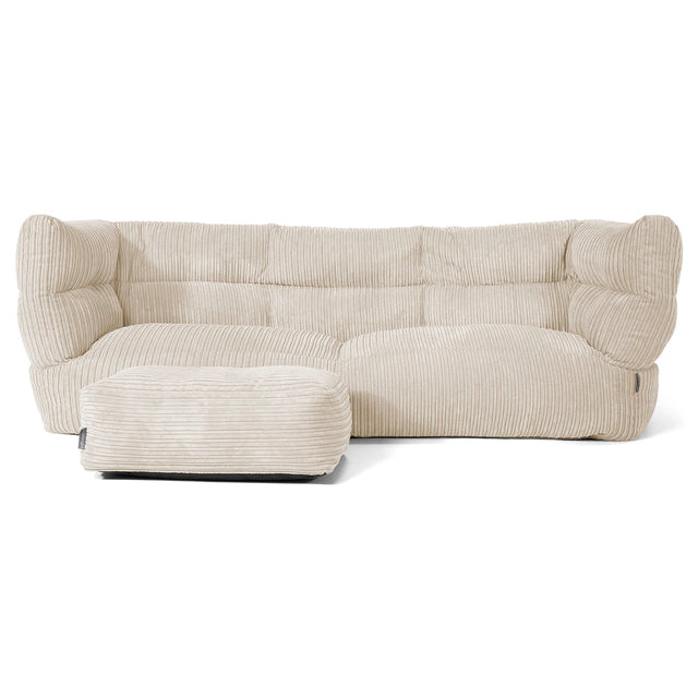 The 3 Seater Albert Sofa Bean Bag 2.0 - Cord Cream 02