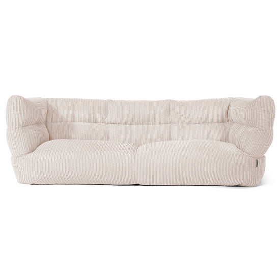 The 3 Seater Albert Sofa Bean Bag 2.0 - Cord Ivory 01