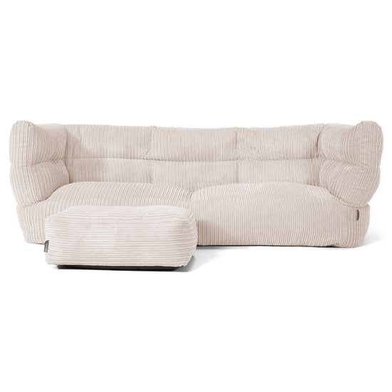 The 3 Seater Albert Sofa Bean Bag 2.0 - Cord Ivory 02