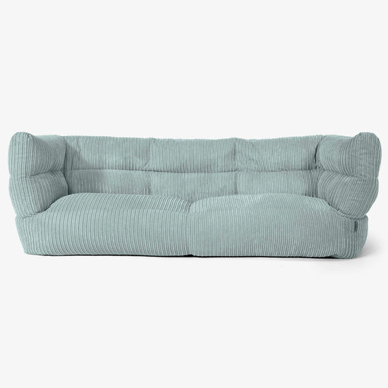 The 3 Seater Albert Sofa Bean Bag 2.0 - Cord Mint Green 01