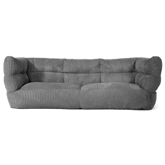 The 3 Seater Albert Sofa Bean Bag 2.0 - Cord Slate Grey 01